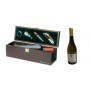 Wood set with accessories and a white wine bottle 75 cl Savigny-les-Beaune  "Dessus les Vermots" 2018, Domaine Camp-Atthalin